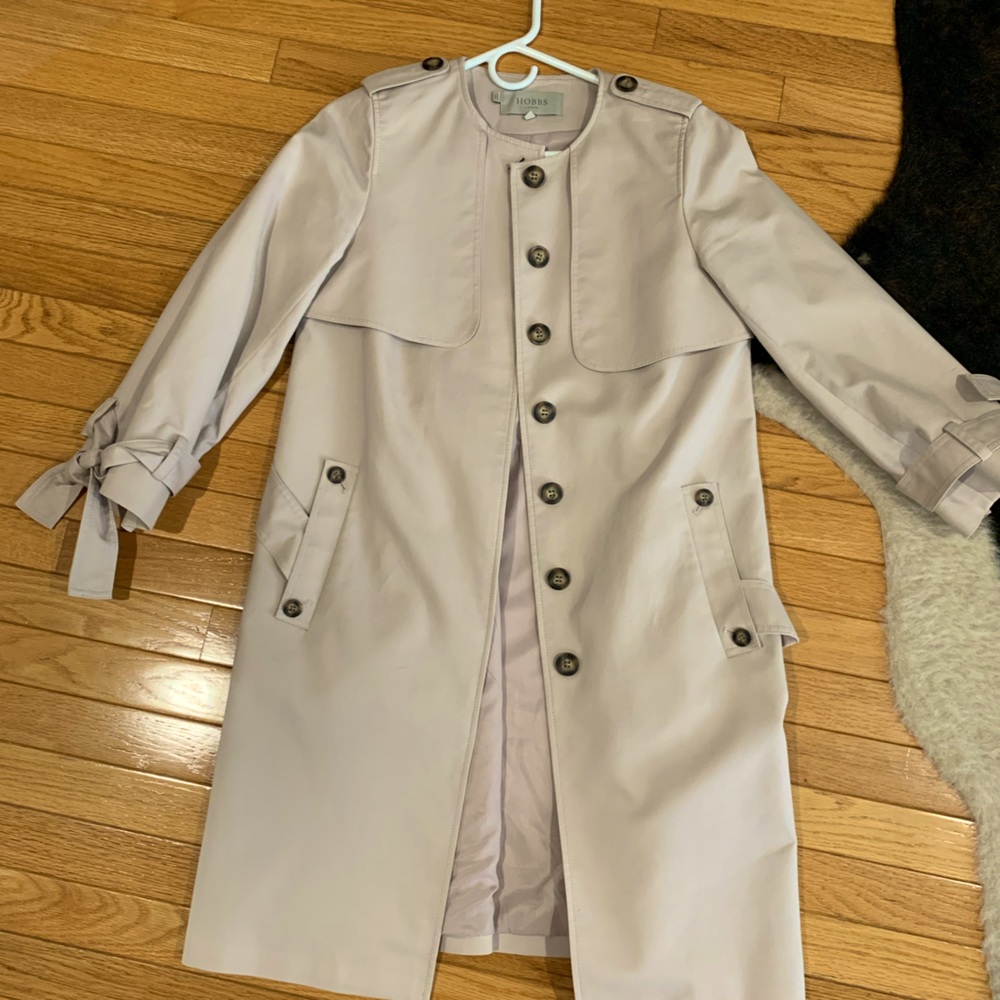 Ribbed Neck Trenchcoat
